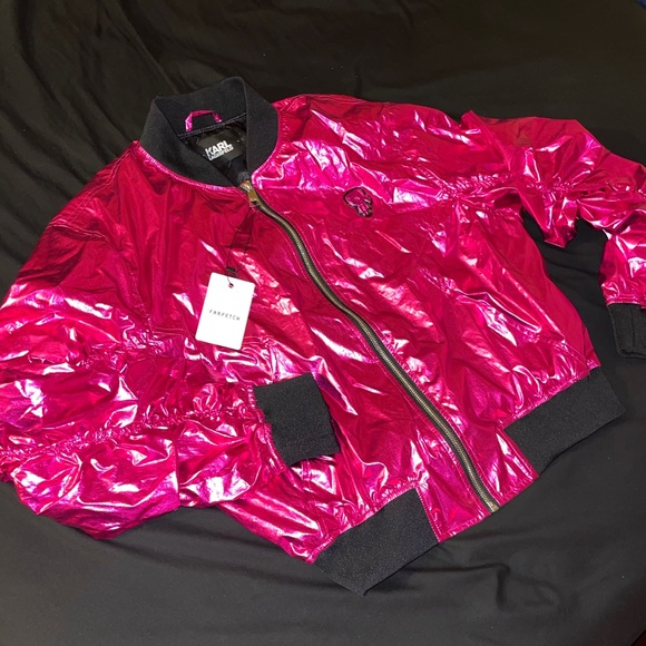 Karl Lagerfeld Jackets & Blazers - Karl Lagerfeld Ikonik Metallic Bomber Jacket